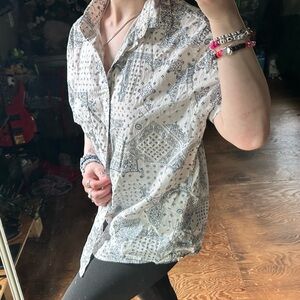 Paisley Print “Mens” Button Up